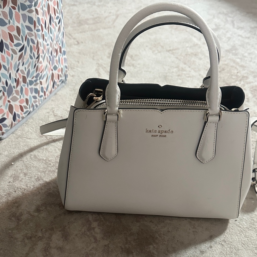 Kate Spade White and Black Satchel